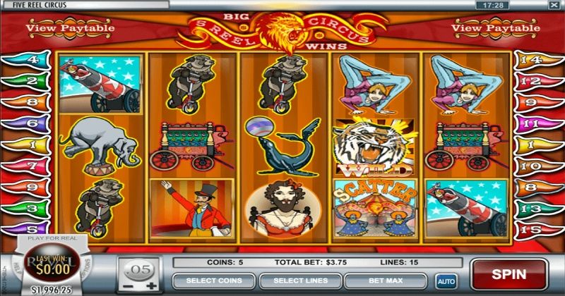 Play in 5 Reel Circus Slot Online from Rival Gaming for free now | www.caruikit.com