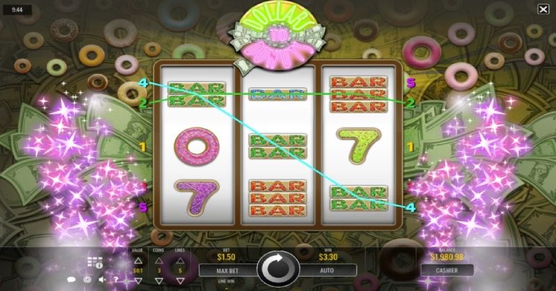 Play in Dollars to Donuts Slot Online from Rival Gaming for free now | www.caruikit.com